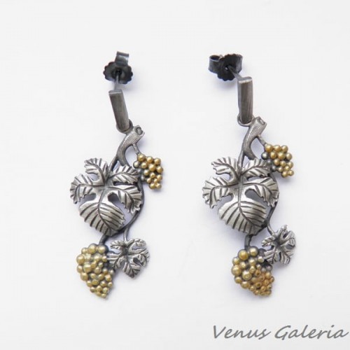 Kolczyki srebrne- Winogronowe cuda 53