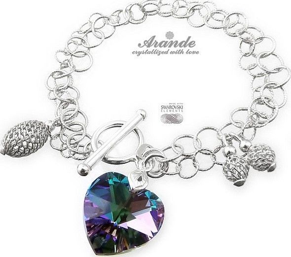 Swarovski Arande ozdobna bransoletka VITRAIL SERCE SREBRO 3212094432
