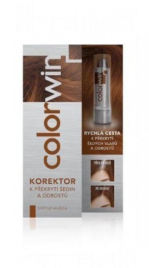 Colorwin Korektor tuszujący odrosty i siwe włosy Jasny Brąz 4.6g