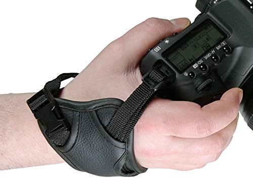 Khalia-Foto khalia-Photo wyściełany skórzany pasek na rękę 3-punktowy system mocowania z gwintem tripod 10955