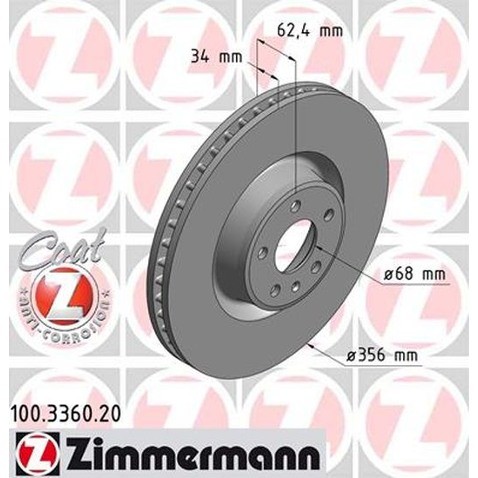 Zimmermann Tarcza hamulcowa 100.3360.20