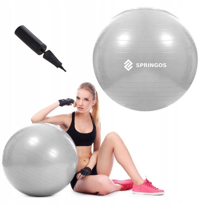 Piłka gimnastyczna rehabilitacyjna 75 cm z pompką