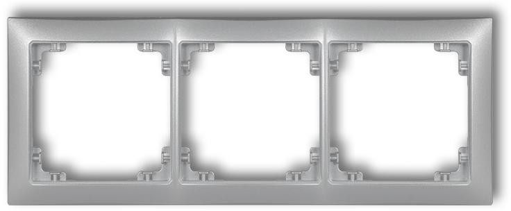 Karlik Deco Soft srebny metalik ramka 3-krotna 7DRSO-3 7DRSO-3