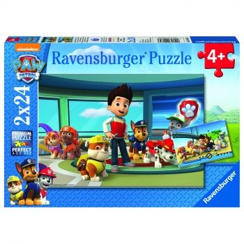 Ravensburger Puzzle Psi Patrol Rublle i przyjaciele 2x24 elementów RAP090853 4005556090853