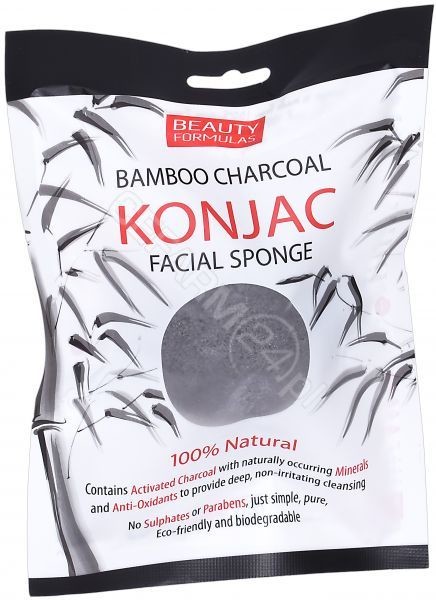 BEAUTY F TWARZ Gąbka z Węglem z Bambusa 100% Beauty Formulas