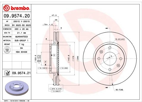 BREMBO 09.9574.21