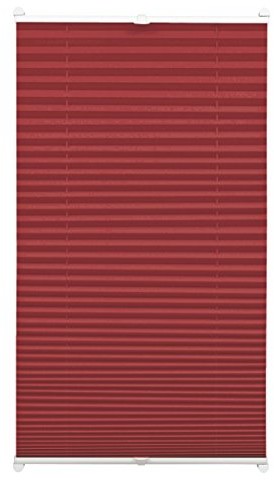 Gardinia Easyfix 33083 żaluzja plisowana z 2 przesuwanymi szynami, 70 cm x 130 cm, kolor: bordowo-czerwony 33083