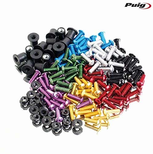 Puig 0832 bukłak 6 nakrętek, autoblocante, M8, niebieski 0832A