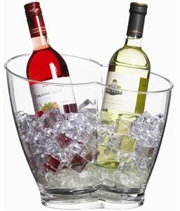 Bar Craft podwójne pojemnik chłodzący na butelki z akrylu, przezroczysta KCBCPAILDBL