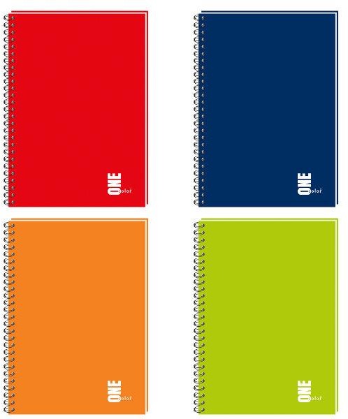 Interdruk Kołozeszyt A4 100k kratka One Color