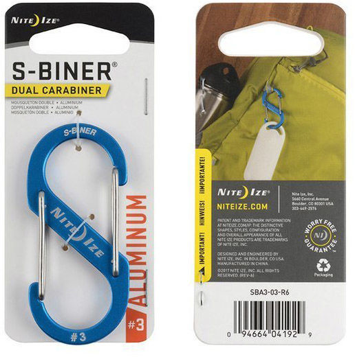 Nite Ize Karabińczyk S-Biner Aluminium Dual Carabiner 3 Blue - SBA3-03-R6 (20382) SP 20382