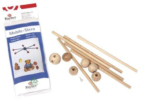 Rayher Hobby 6115500 Mobile gwiazda, 33 cm, torba SB 1 sztuki zestaw budowlany 61-155-00