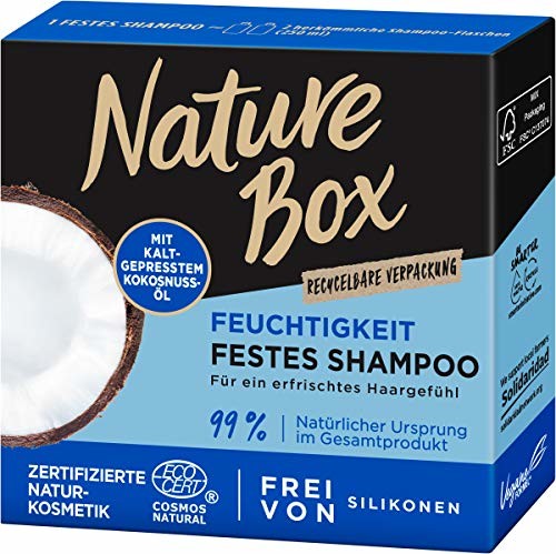Nature Box nawilżający szampon z olejkiem kokosowym, 85 g
