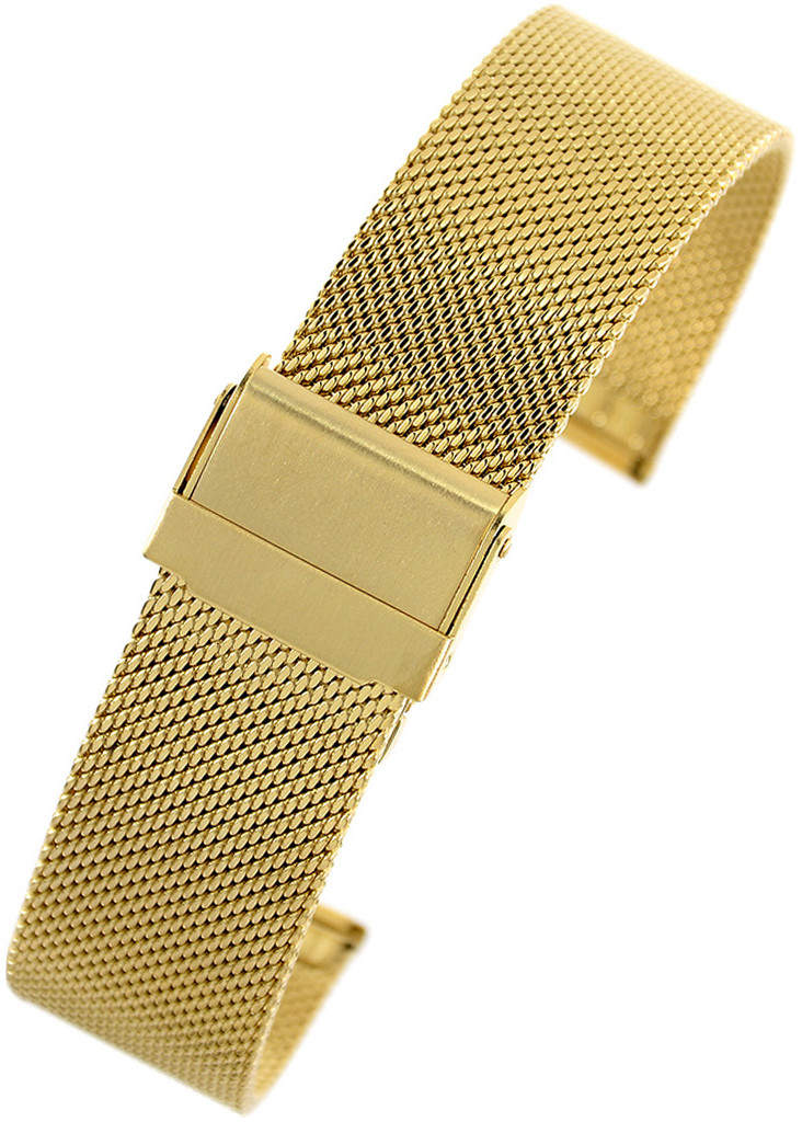 Pacific Bransoleta - siatka mesh PVD gold- 20mm