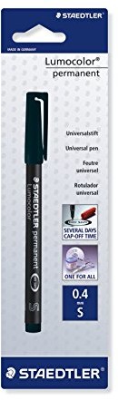 Staedtler 313  9 bkda Lumocolor pisak uniwersalny S-koronka około 0.4 MM, Permanent, 1 ST na blistrze, czarna 313-9 BKDA