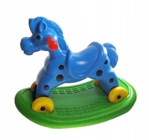 Mzk Konik na biegunach, koń bujak jeździk 2w1