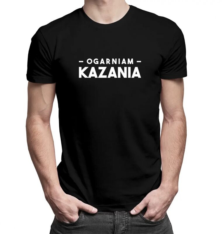 Koszulkowy Ogarniam kazania - męska koszulka z nadrukiem 12481