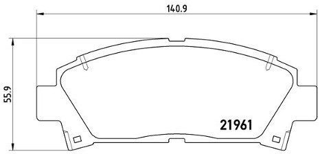 BREMBO Zestaw klocków hamulcowych, hamulce tarczowe P 83 028