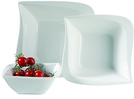 MÄSER Verso by Mäser La Musica zestaw 3 misek o średnicy 17,5 cm, 21,5 i 26,5 cm, wytrzymała, lśniąca porcelana 922226