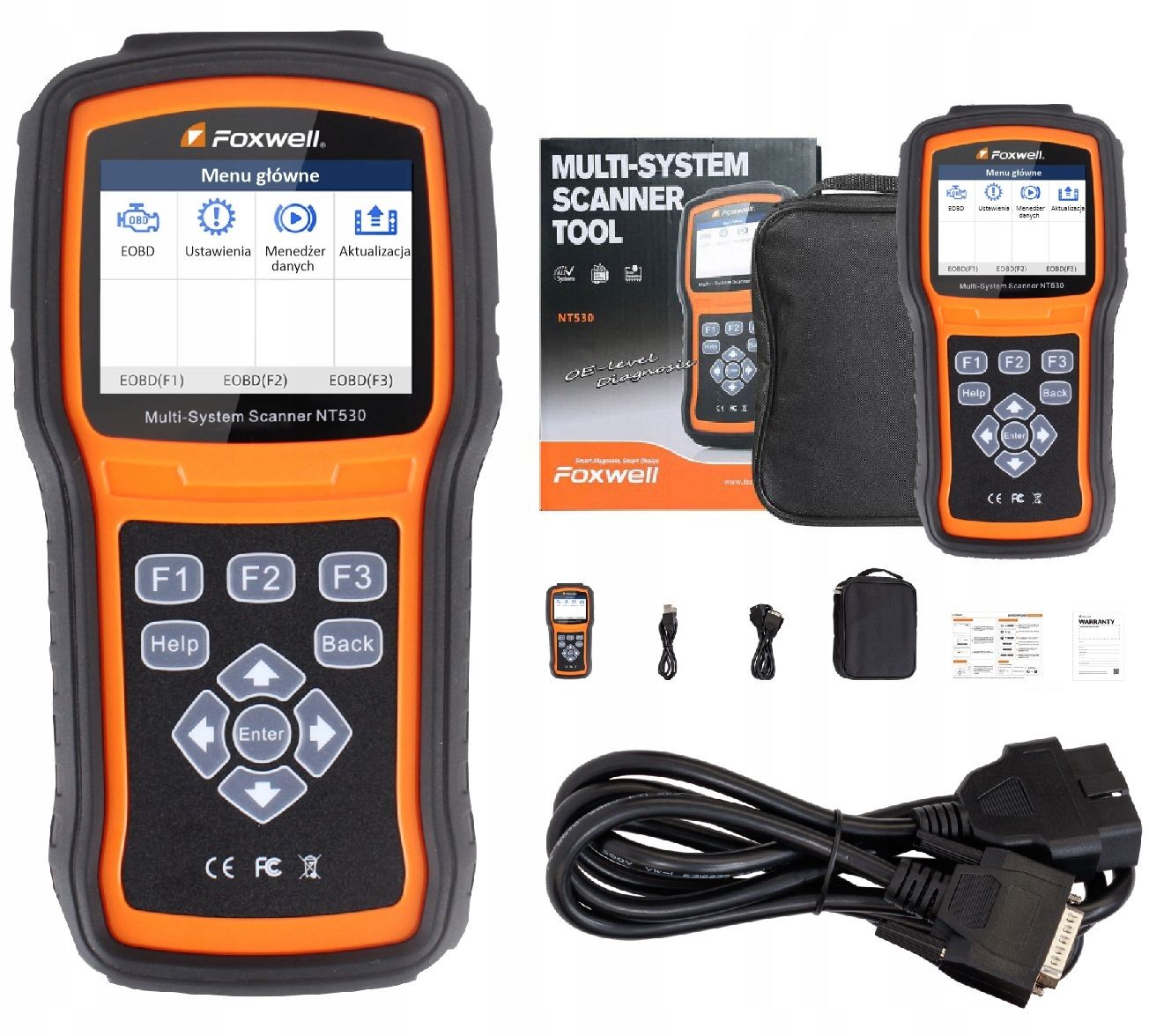 TESTER DIAGNOSTYCZNY FOXWELL NT530PRO JEZYK POLSKI |