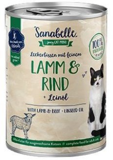 Sanabelle Jagnięcina, wołowina i olej lniany puszka 400g
