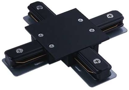 Nowodvorski Ł$136cznik w kształcie X do szyn zł$137czka Profile Recessed X-Connector czarny 8837