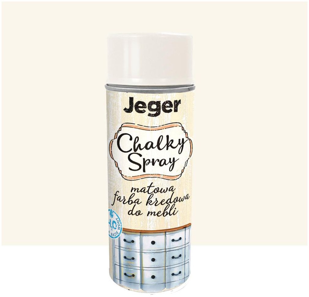 JEGER Farba kredowa do mebli CHALKY SPRAY 0.4 l Lilia Matowa JEGER
