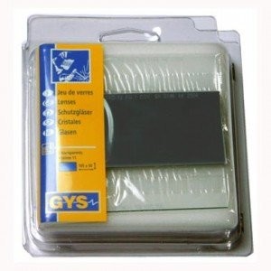 GYS 2 szklanki, 1 przed oślepieniem szyby ochronny nr 11 (105 X 50 MM) przezroczysta  ręcznie maska   do spawania, 1 sztuki, 042605 042605