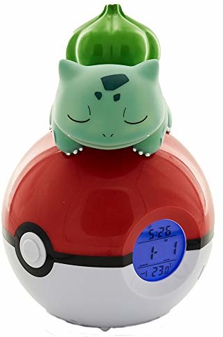 Unbekannt teknofun 811367 Pokemon  bulbasaur Digital Alarm Clock Radio  lamp & Functions, Green