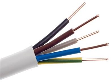 Elektrokabel Przewód instalacyjny okrągły 450/750V YDY 5x6 YDY5X6,0