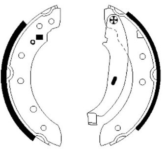 HELLA PAGID Zestaw szczęk hamulcowych 8DB355001-571