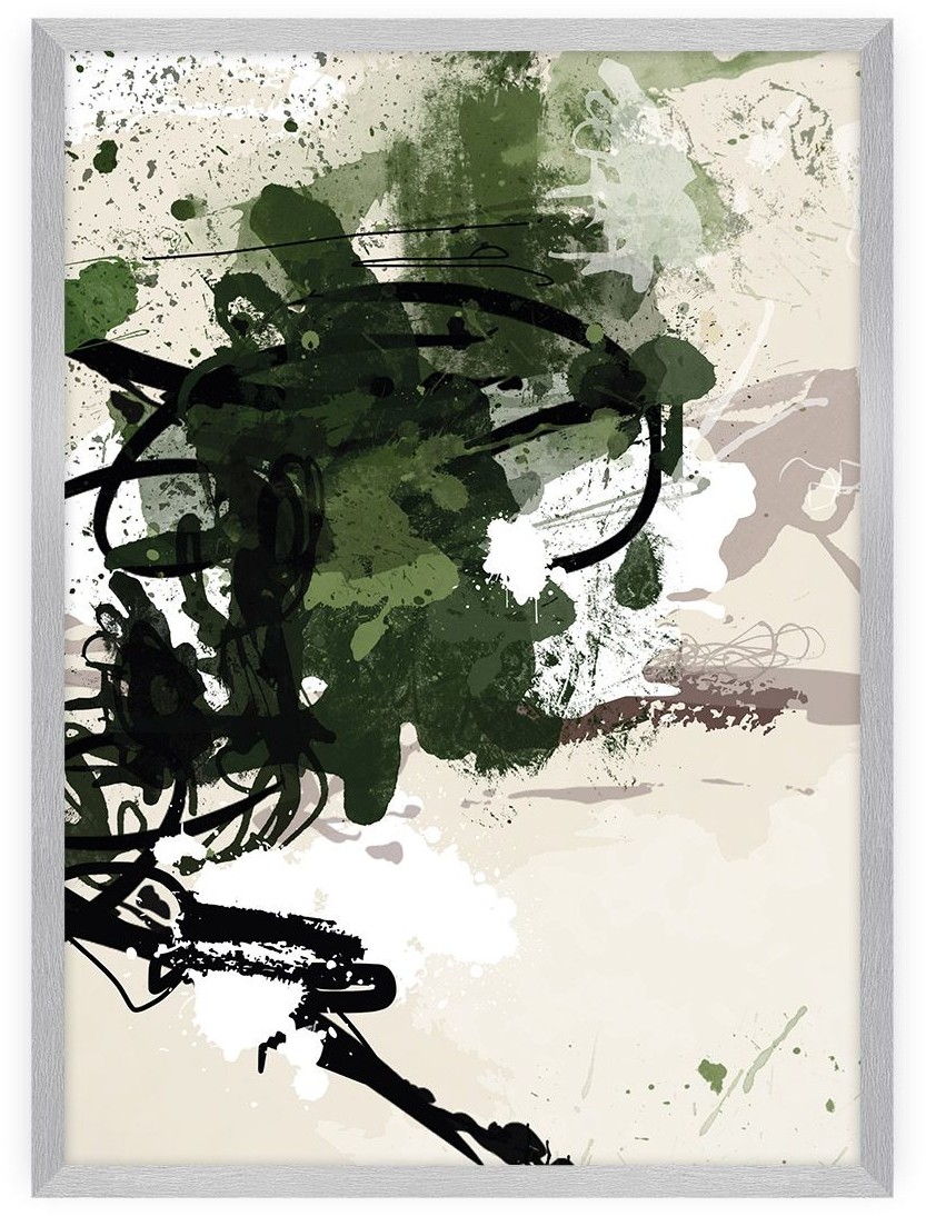 Dekoria Dekoria Plakat Abstract II 70 x 100 cm Ramka Srebrna 223G-000-29