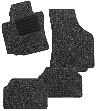 CarFashion Basic karbowana DL4, wystarczy po prostu Auto wycieraczka z żebra w kolorze antracytowym, z przodu i z tyłu, bez uchwytu do Matte 255216