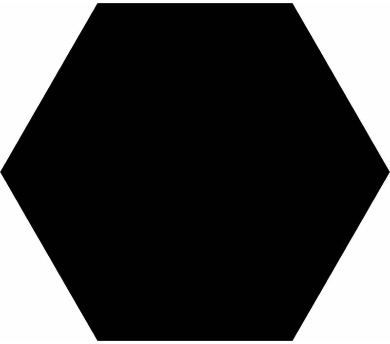 Codicer Basic Black Hex 25 22x25 płytki heksagonalne czarne