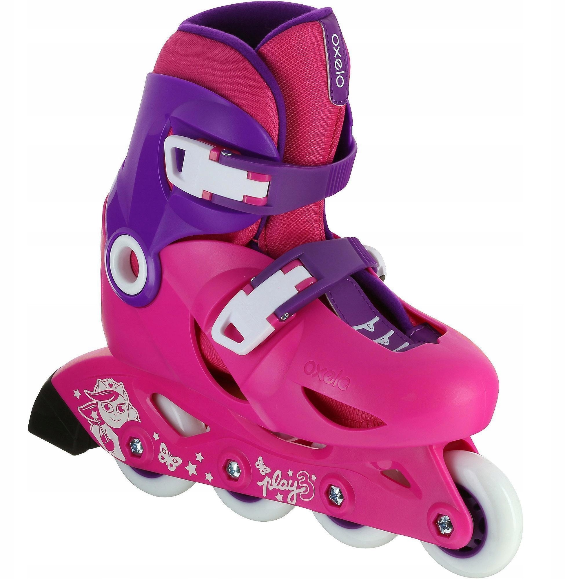 Rolki dla dzieci 3x regulowane Kid Rosa N 30-31-32