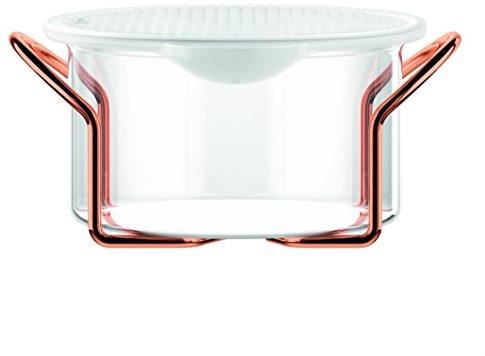 Bodum Hot zestaw garnków  naczynie do zapiekania z pokrywką z silikonu, przezroczysty, 1 l K11711-18