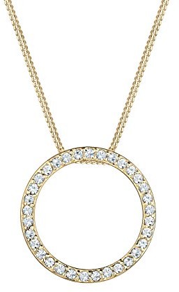 Elli łańcuszek na szyję koła kryształy Swarovskiego 925, srebro pozłacane, złoto 0111361416_45