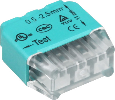 Geberit instalacyjna wciskana 3-przewodowa na drut 0,75-2,5mm2 IEC 300V/24A 10 szt. OR-SZ-8004/3/10