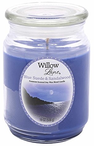 CANDLE-LITE Candle-Lite  świeca zapachowa w szkle, Blue Suede & sandalw 538 G blender, niebieski, 10 x 10 x 14.5 cm 1646033