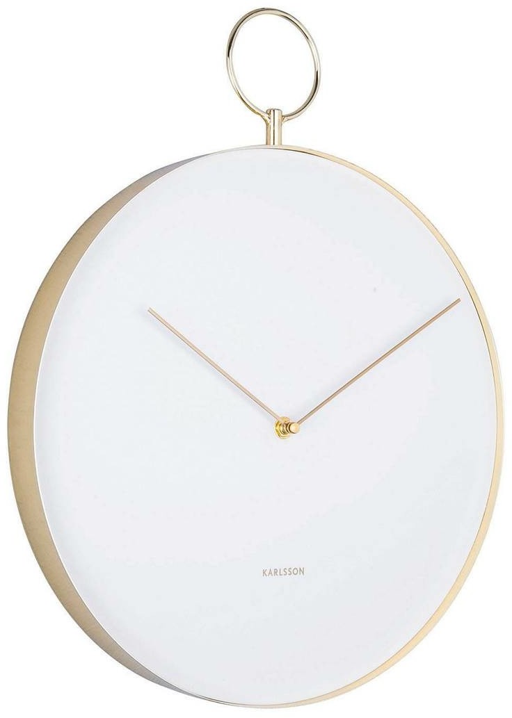 Karlsson 5765WH stylowy zegar ścienny, śr. 34 cm