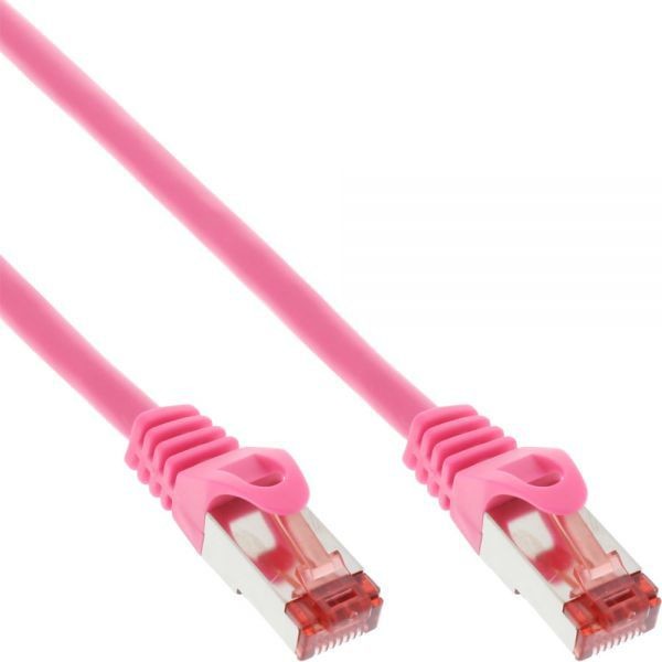 InLine Patchcord S/FTP PiMF Cat.6 PVC różowy 7.5m 76407M