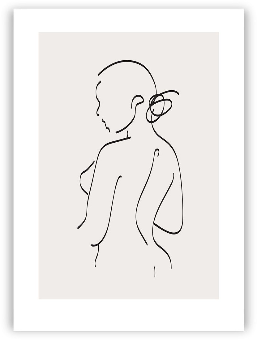 Dekoria Dekoria Plakat Body Line I 21 x 30 cm Ramka Biała 218D-000-40