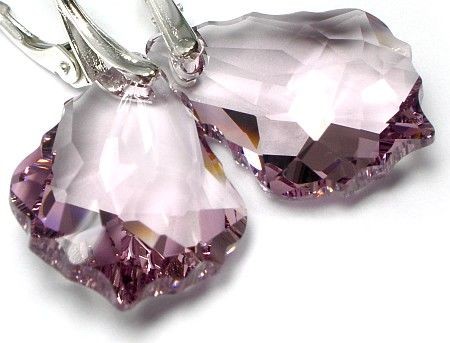 Swarovski kolczyki BAROQUE LA Certyfikat SREBRO