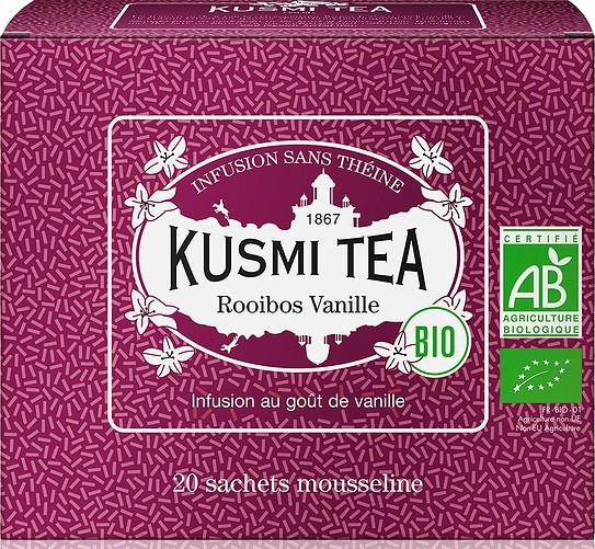 Kusmi Herbata bio Rooibos Vanilla 20 torebek 21666A1120