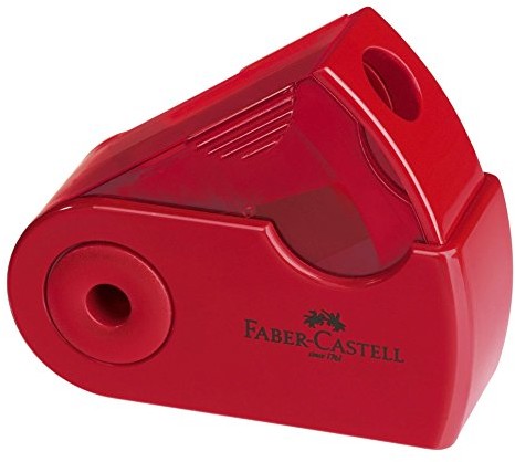 Faber-Castell 182711  temperówka z składane ze Tin, Mini, sortowane kolorystycznie w kolorze czerwonym i niebieskim  brak możliwości wyboru koloru, F182711