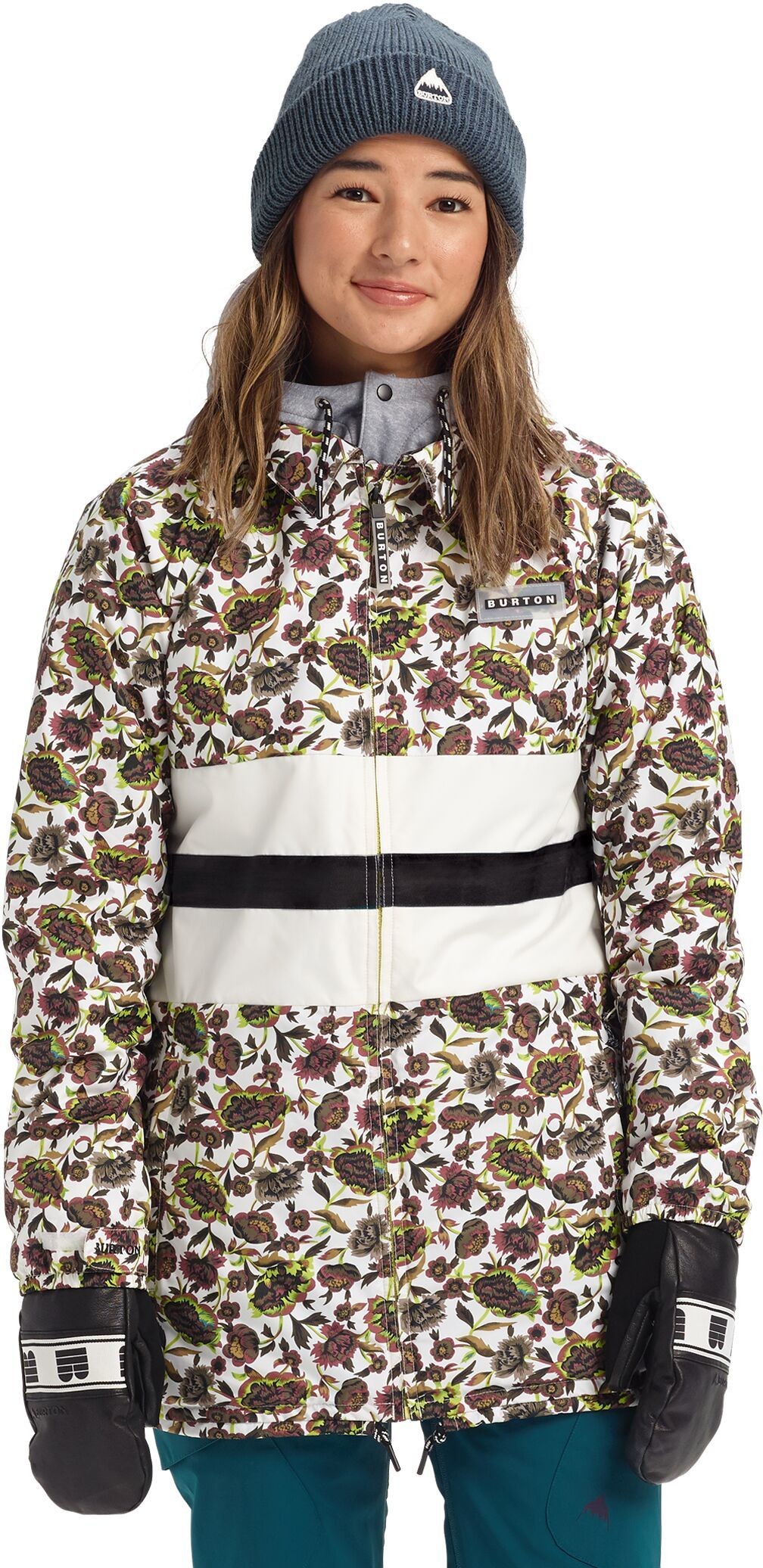 Burton kurtka damska LOYLE COACHES JK Whit Floral/Stout White