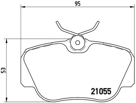 BREMBO Zestaw klocków hamulcowych, hamulce tarczowe P 50 011