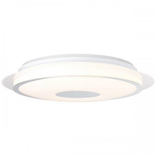 Brilliant VIKTOR Biało-srebrna LED 24W Barwa światła zmienna 3000-6000K RGB ściemnialna z pilotem z tylnym podświetleniem Lampa sufitowa G97038/58 G97038/58