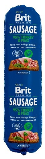 Brit Sausage Turkey & Pea 800g PBRI257_PAK4