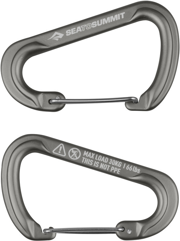 Sea to Summit Sea to Summit Accessory Carabiner Set 2 Pieces Large, szary  2022 Breloki ATD0140-00122101